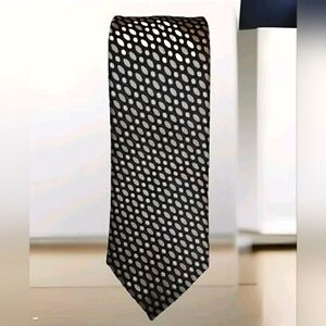 Vitorofolo Made in Italy Black - Silver Classic Neck tie